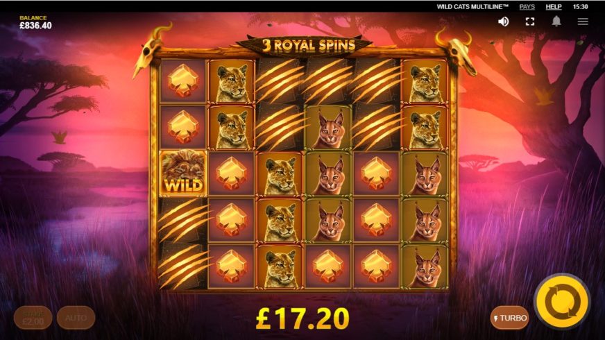 Wild Cats Multiline™ slot screen 7