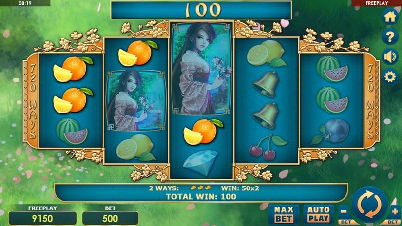 Sakura Fruits slot screen 4