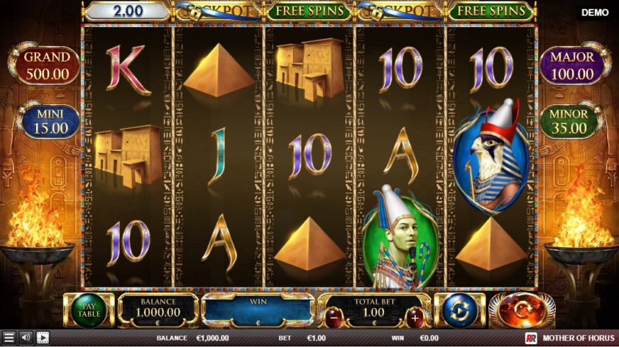 Mother of Horus slot screen 1