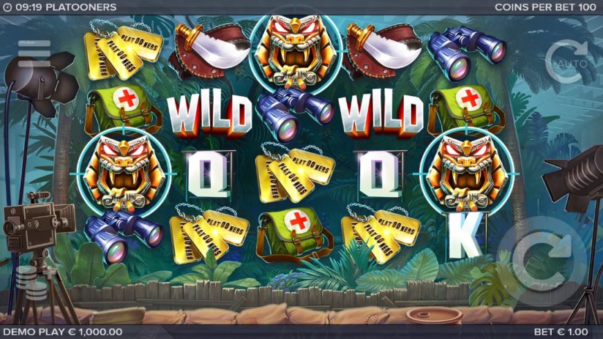 Platooners slot screen 1