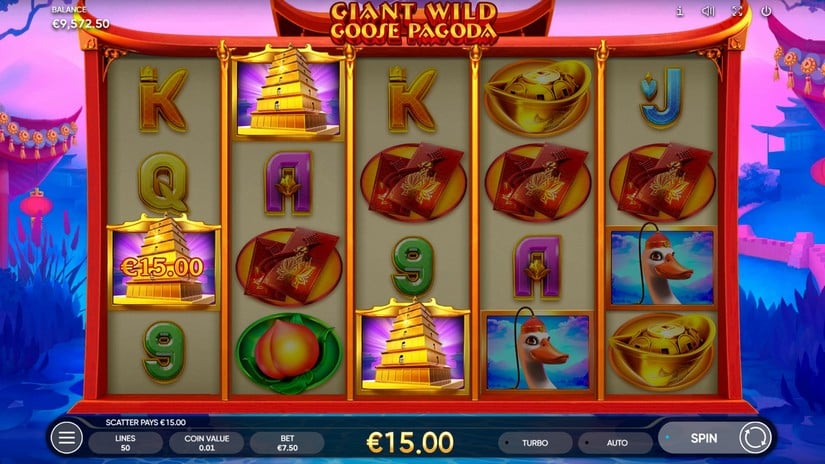 Giant Wild Goose Pagoda slot screen 2