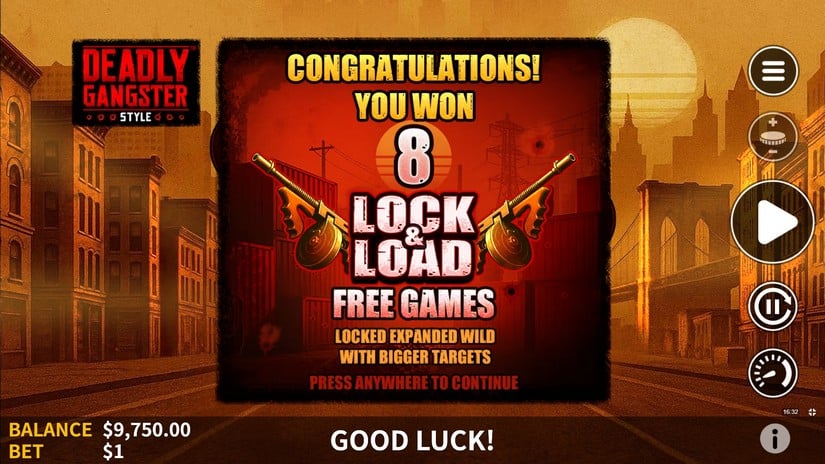 Deadly Gangster Style slot screen 3