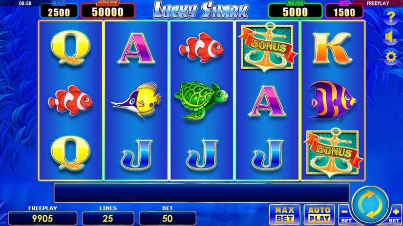 Lucky Shark slot screen 1