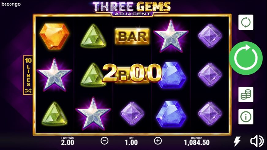 Three Gems slot screen 2