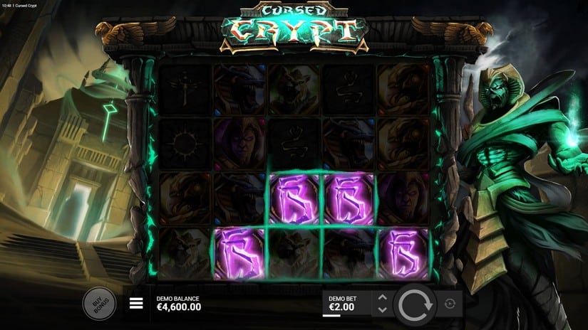 Cursed Crypt slot screen 2