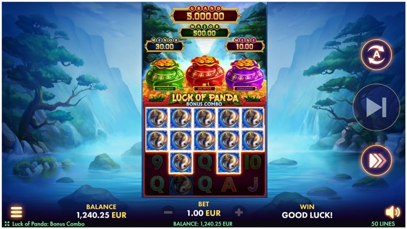 Luck of Panda: Bonus Combo slot screen 2