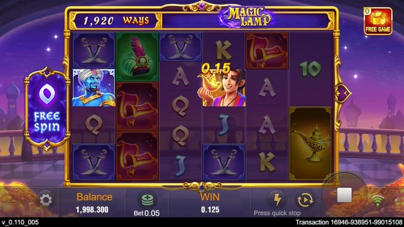 Magic Lamp slot screen 5