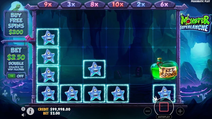 Monster Superlanche slot screen 2