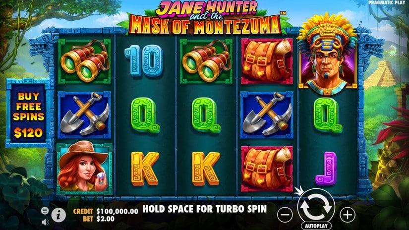 Jane Hunter and the Mask of Montezuma slot screen 1