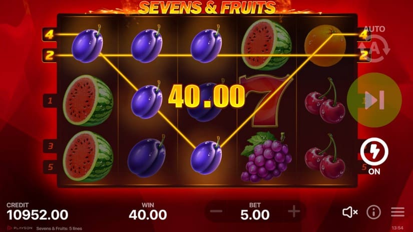 Sevens & Fruits slot screen 4