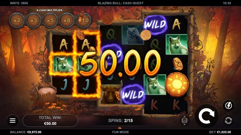 Blazing Bull: Cash Quest slot screen 4