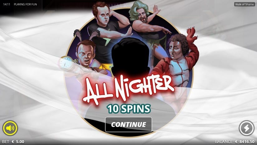 Walk of Shame slot screen 3