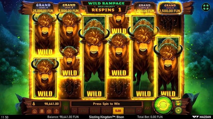 Sizzling Kingdom™: Bison slot screen 9