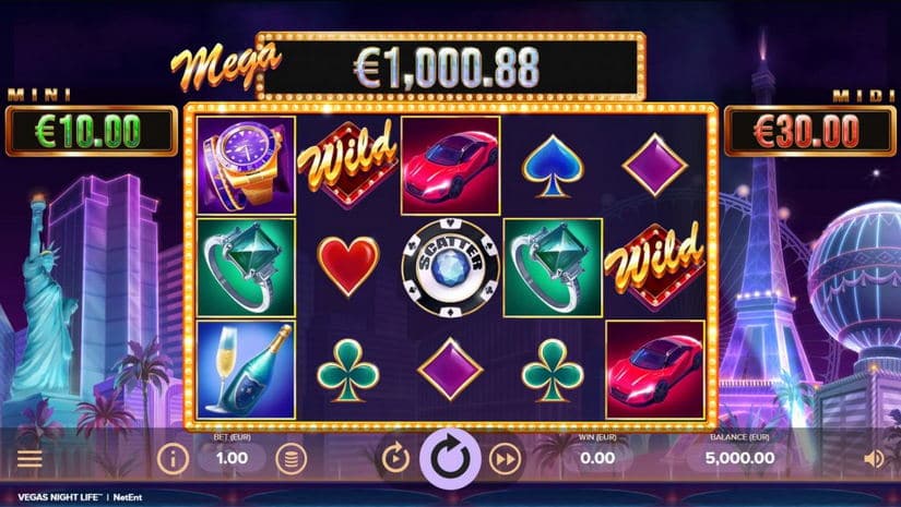 Vegas Night Life slot screen 1