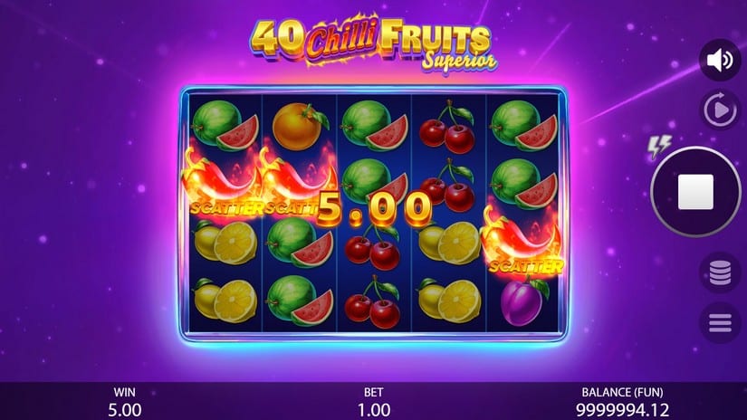 40 Chilli Fruits Superior slot screen 3