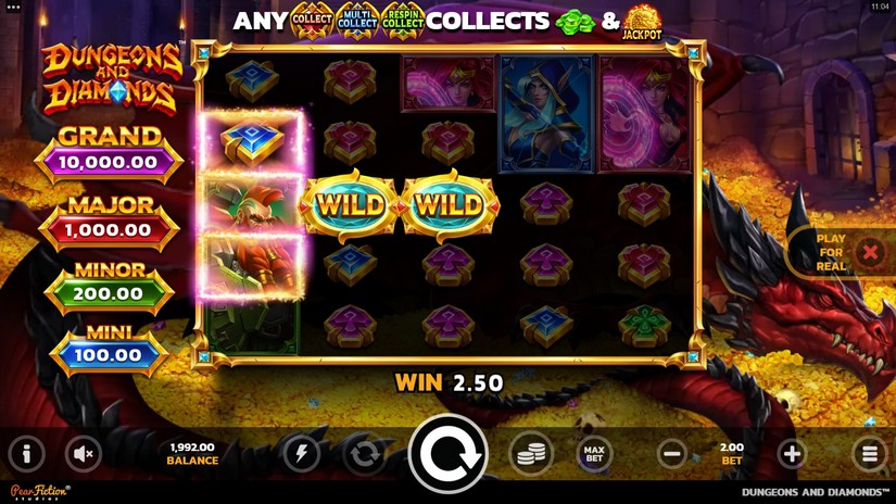 Dungeons and Diamonds slot screen 2