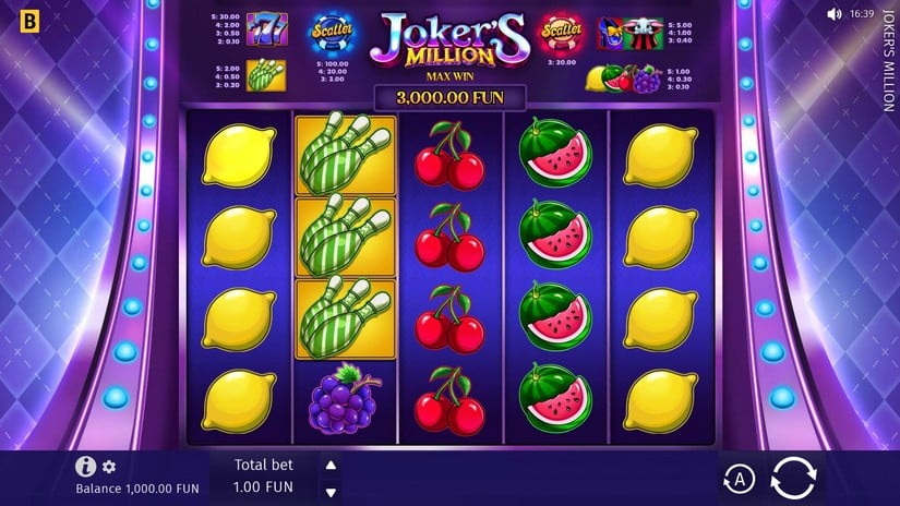 Joker’s Million slot screen 1