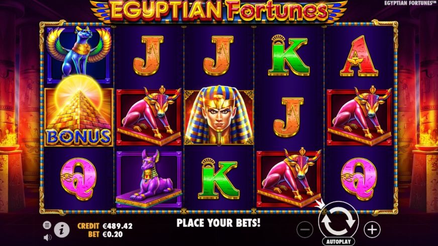 Egyptian Fortunes slot screen 1
