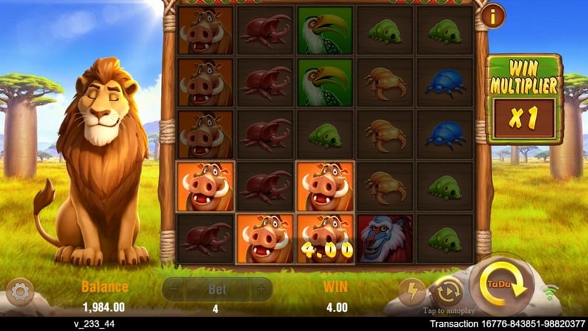 Safari Mystery slot screen 2