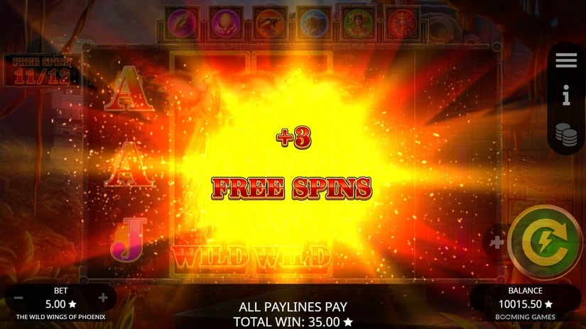 Wild Wings of Phoenix slot screen 6