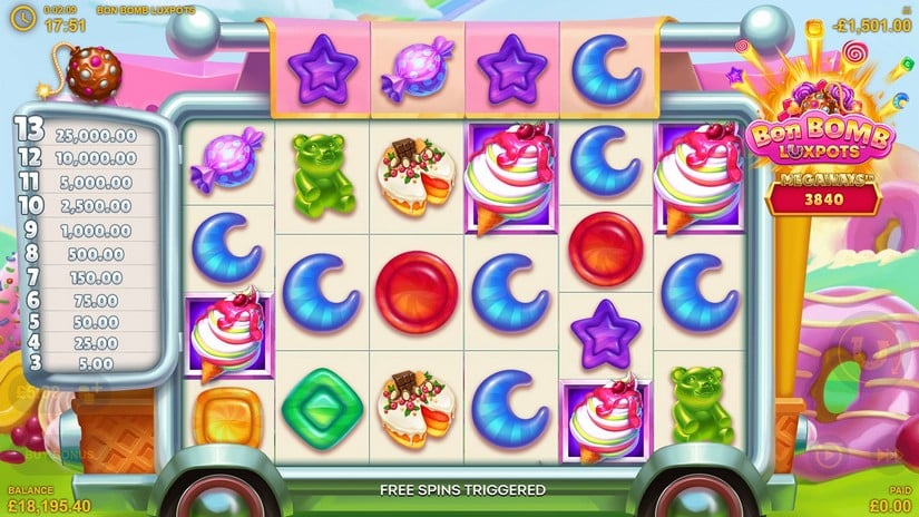 Bon Bomb Luxpots slot screen 3
