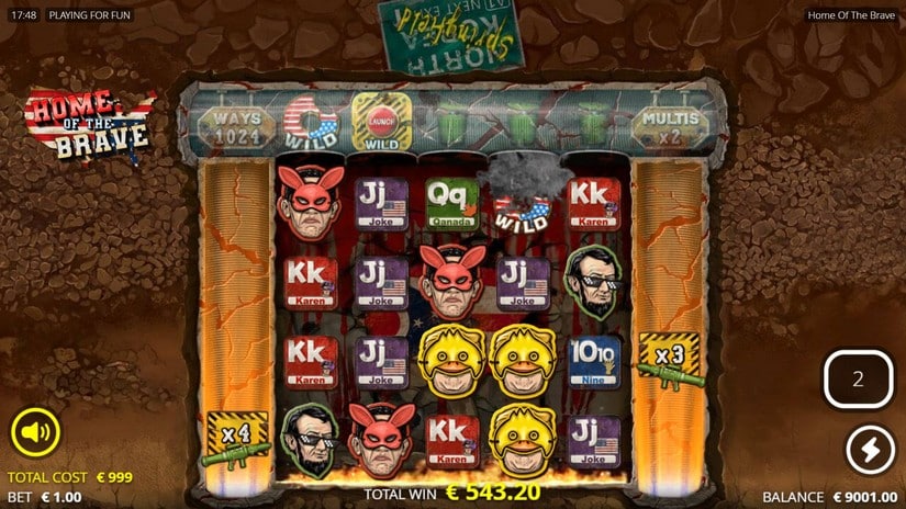 Home of the Brave slot screen 5