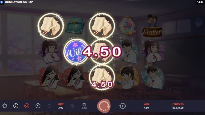 Our Days slot screen 2