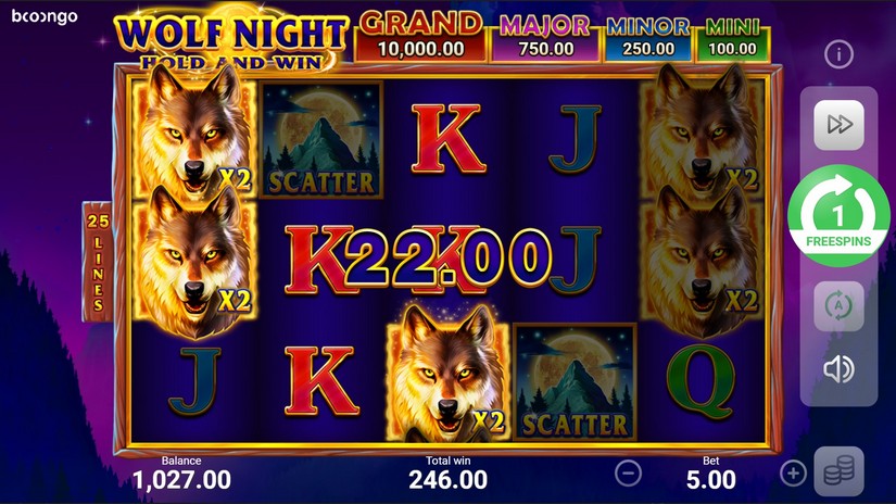 Wolf Night slot screen 6