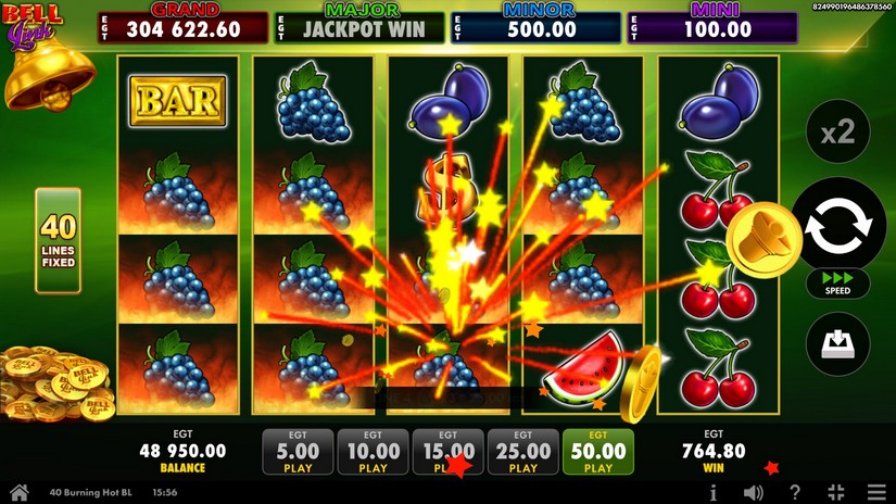 40 Burning Hot Bell Link slot screen 2