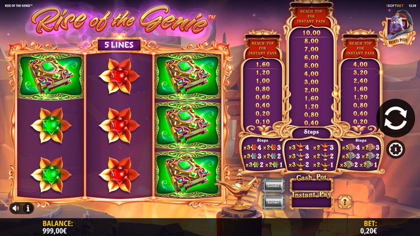 Rise of the Genie slot screen 1