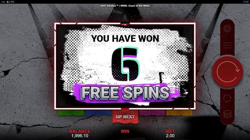 WWE Clash of the Wilds slot screen 4