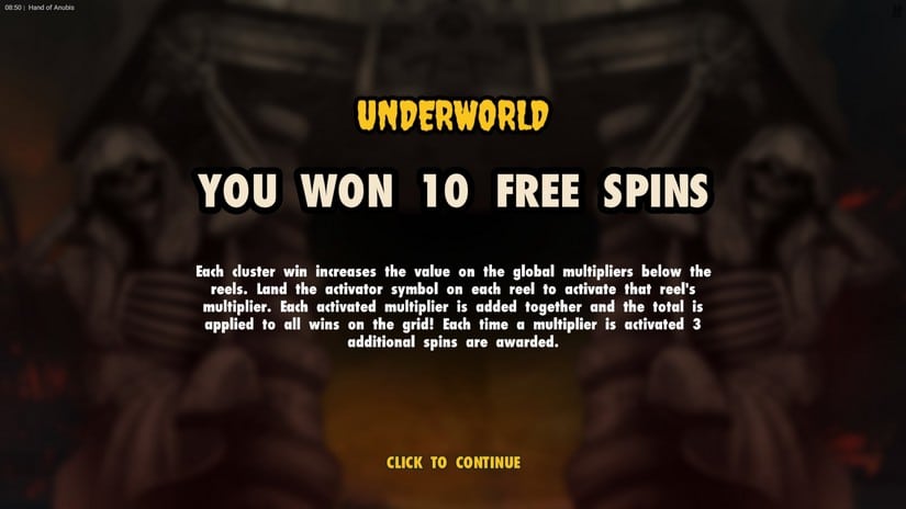 Hand of Anubis slot screen 4