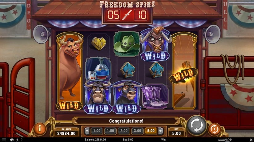 Bull in a Rodeo slot screen 9