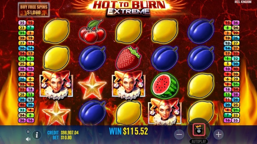 Hot to Burn Extreme slot screen 5