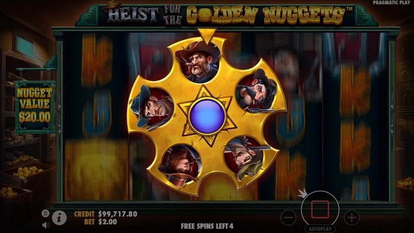 Heist for the Golden Nuggets slot screen 4