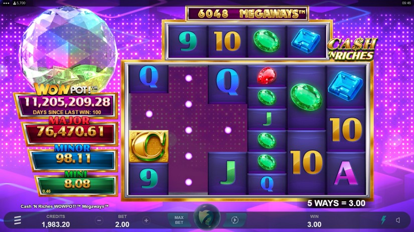 Cash ‘N Riches WowPot Megaways slot screen 3