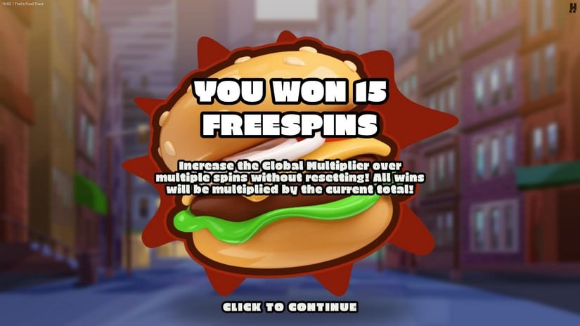 Fred’s Food Truck slot screen 3