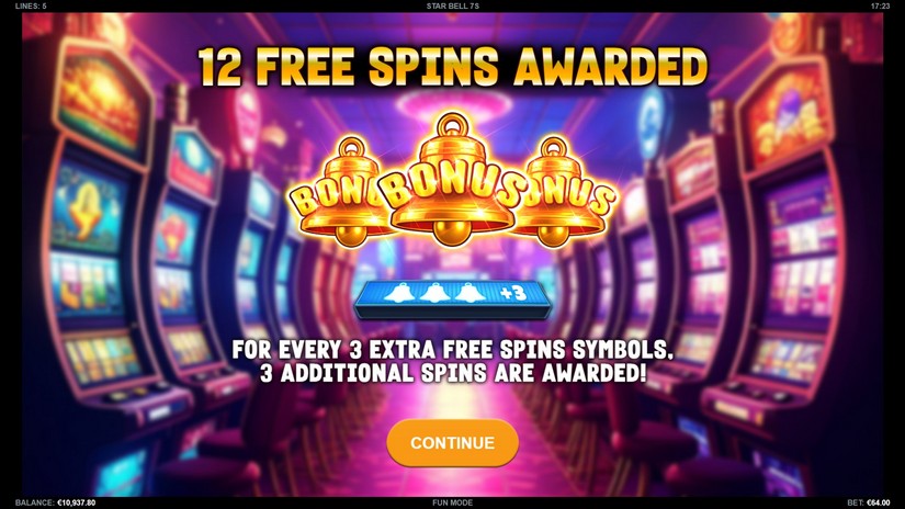 Star Bell 7s slot screen 3