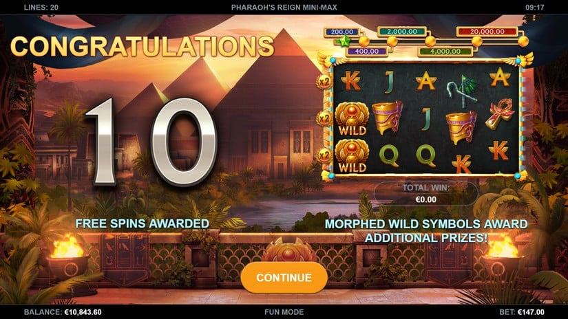 Pharaohs Reign Mini-Max slot screen 3