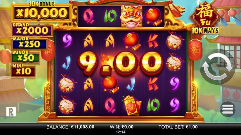 Fu 10K Ways slot screen 1