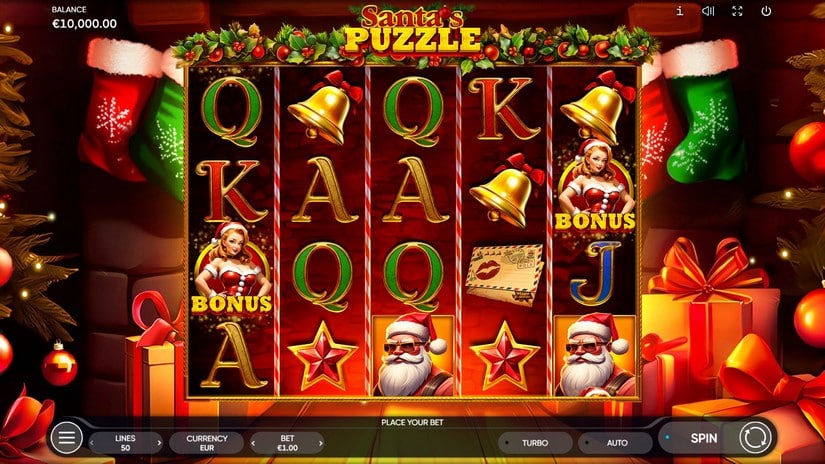 Santa’s Puzzle slot screen 1