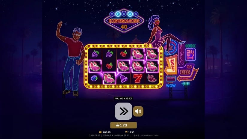 Vegas Kingmaker 40 slot screen 2