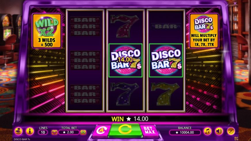 Disco Bar 7s slot screen 3