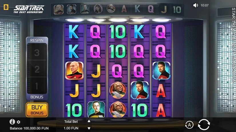 Star Trek The Next Generation slot screen 1