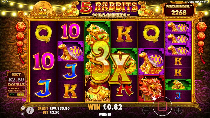 5 Rabbits Megaways slot screen 3