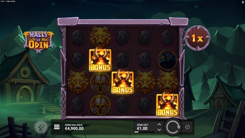 Halls of Odin slot screen 2
