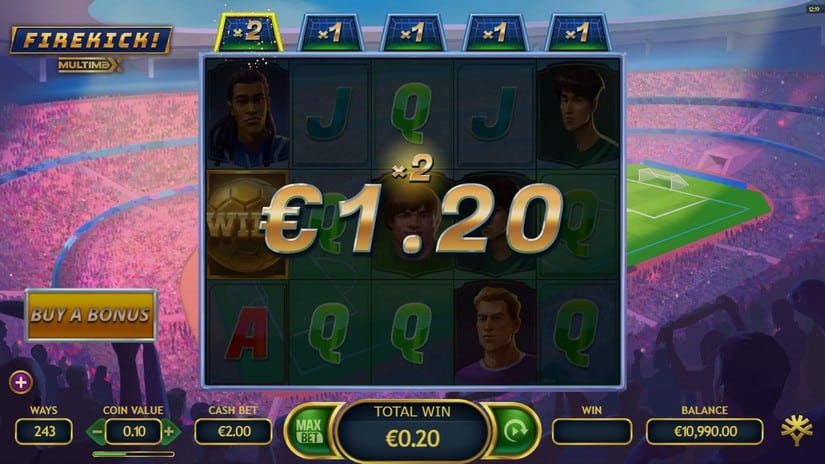 Firekick! Multimax slot screen 2