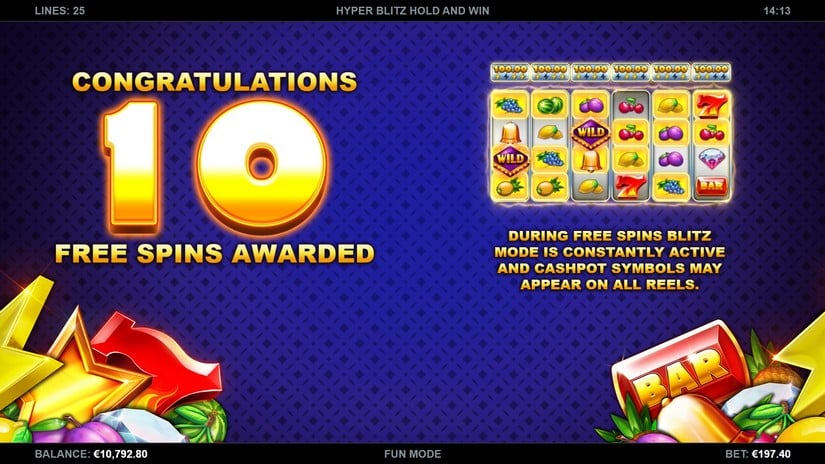 Hyper Blitz Hold and Win slot screen 3