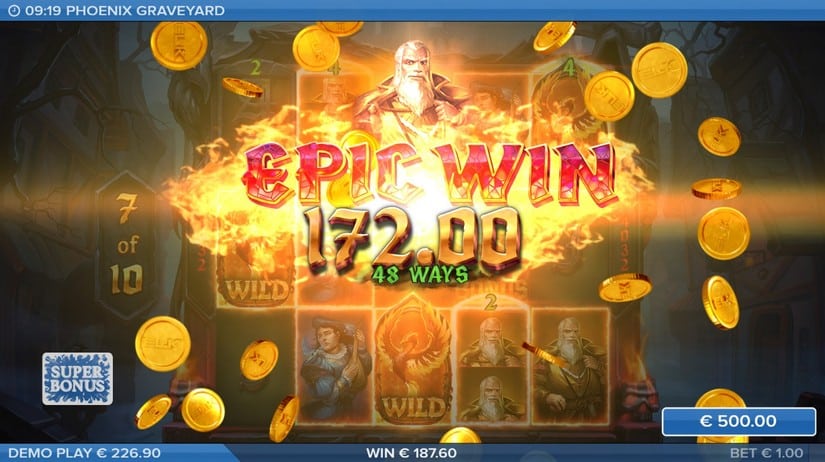 Phoenix Graveyard slot screen 8