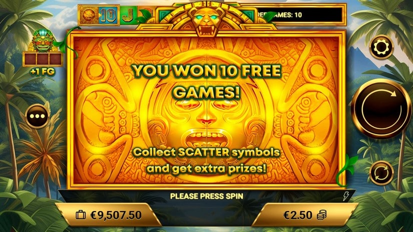Jaguar Treasures slot screen 3